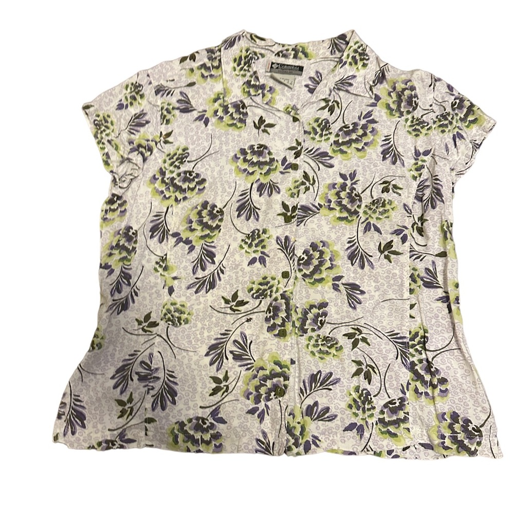 Columbia floral button up shirt